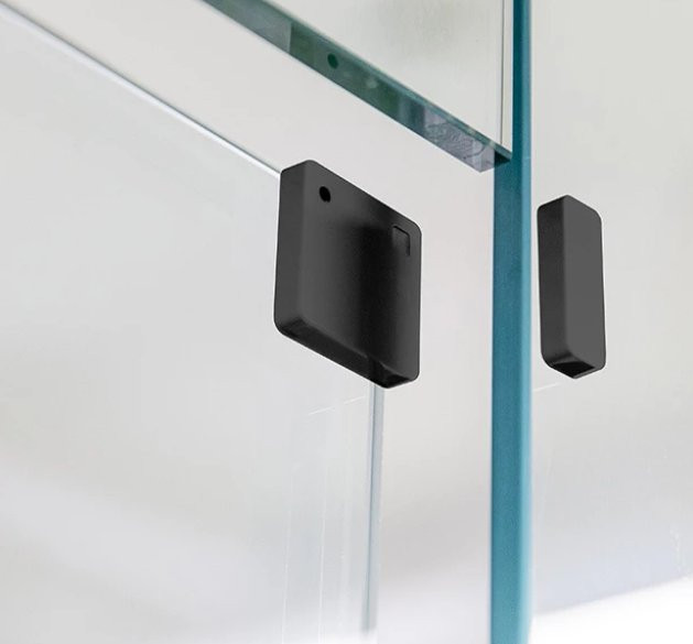 Czarne zamki magnetyczne do drzwi prysznicowych Shelly BLU Door/Window Black