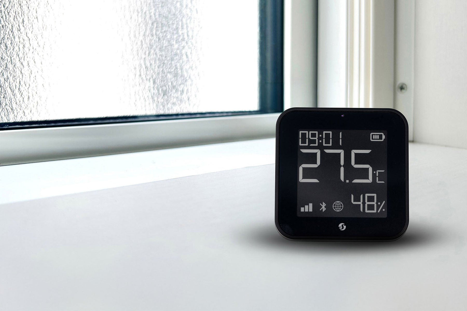 Shelly BLU H&T Display ZB czarny czujnik temperatury wilgotności Zigbee z wyświetlaczem