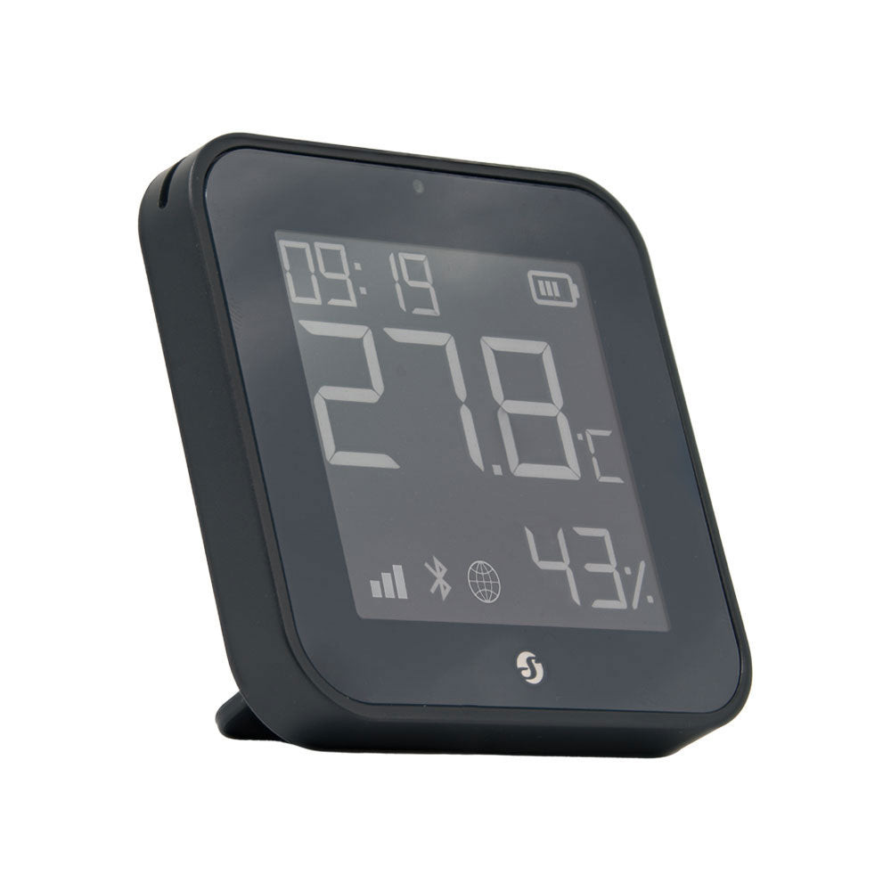Shelly BLU H&T Display ZB czarny czujnik temperatury wilgotności Zigbee z wyświetlaczem pokazującym dane w czasie rzeczywistym