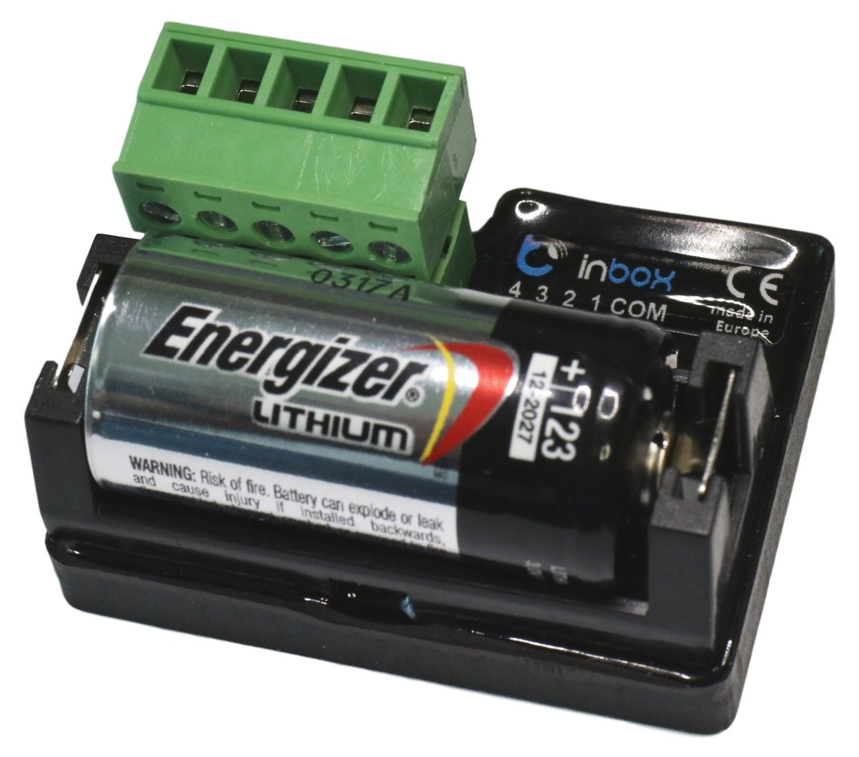 BleBox inBox - bezprzewodowy przycisk z baterią Energizer Lithium i złączem terminalowym