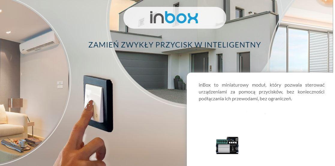 BleBox inBox - bezprzewodowy przycisk do montażu na ścianie